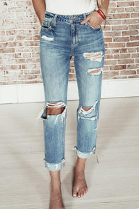 High Rise Straight Mom Jeans